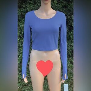 NWT CRZ YOGA Long Sleeve Crop Top